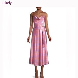 Likely pink dress.